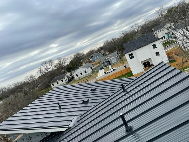 Standing seam metal roof panels with vents for Skylight Repair in Oberlin